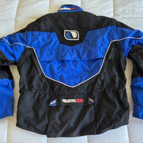 MSR XC Trans Jak Full Zip Riding Jacket Blue Black Mens Large - Picture 2 of 4